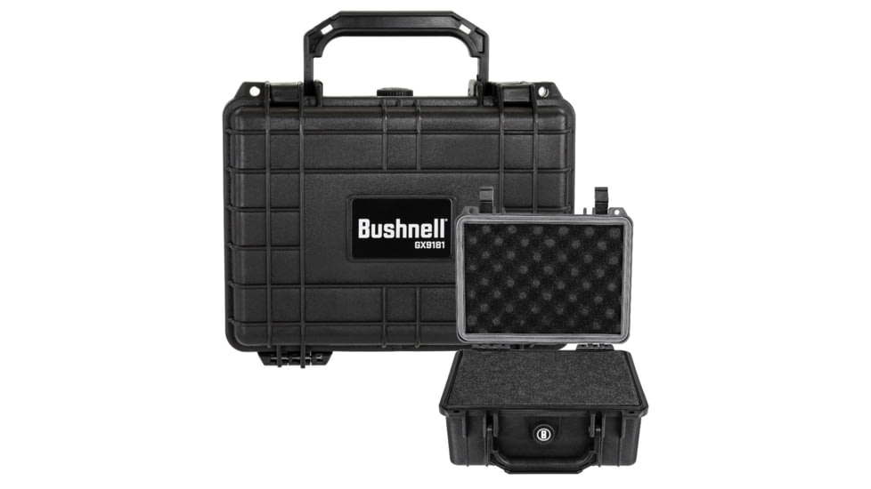 Bushnell 9.12in Compact Waterproof Hard Camera Case with Foam, Black, Compact, BN00042