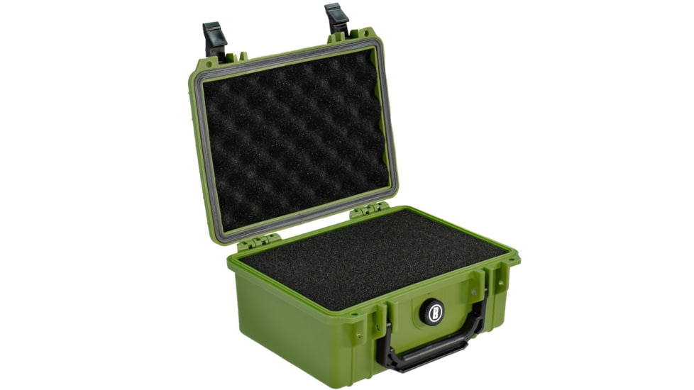 Bushnell 9.12in Compact Waterproof Hard Camera Case with Foam, Green, Compact, BN00042-GRN