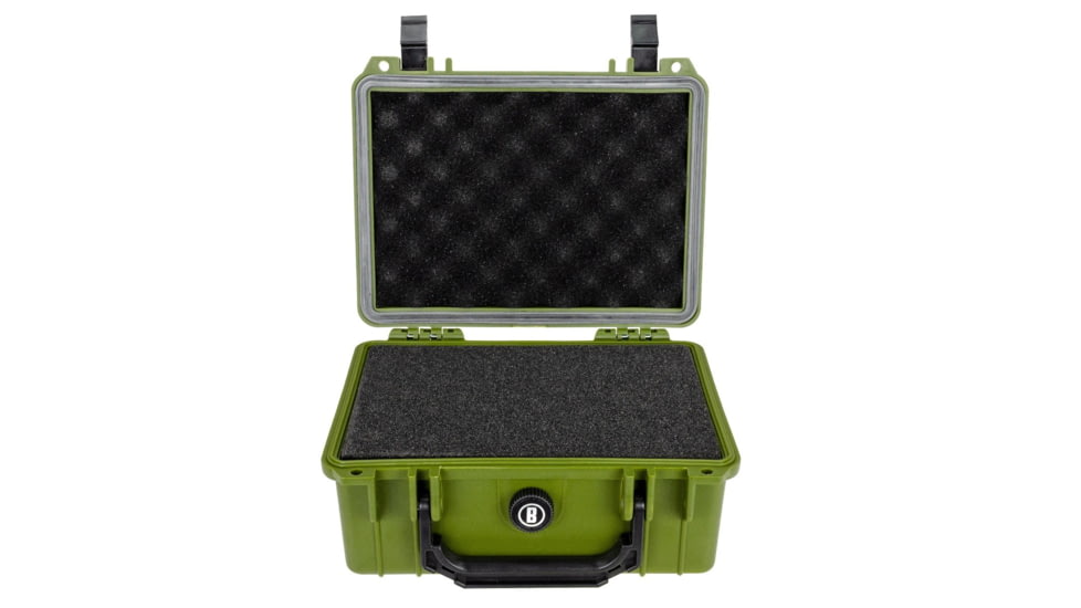 Bushnell 9.12in Compact Waterproof Hard Camera Case with Foam, Green, Compact, BN00042-GRN
