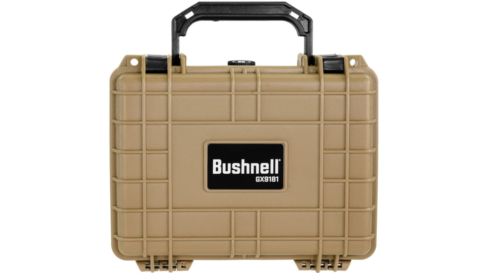 Bushnell 9.12in Compact Waterproof Hard Camera Case with Foam, Tan, Compact, BN00042-TAN