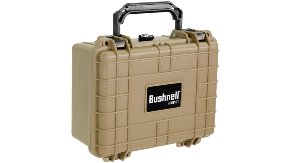 Bushnell 9.12in Compact Waterproof Hard Camera Case with Foam, Tan, Compact, BN00042-TAN