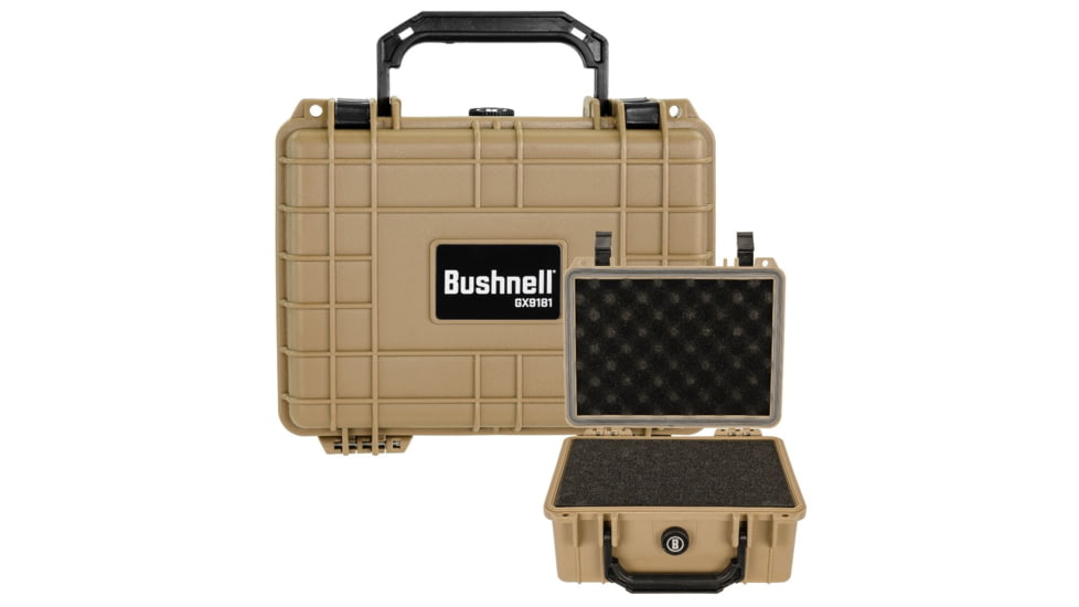 Bushnell 9.12in Compact Waterproof Hard Camera Case w/Foam, Tan, BN00042-TAN