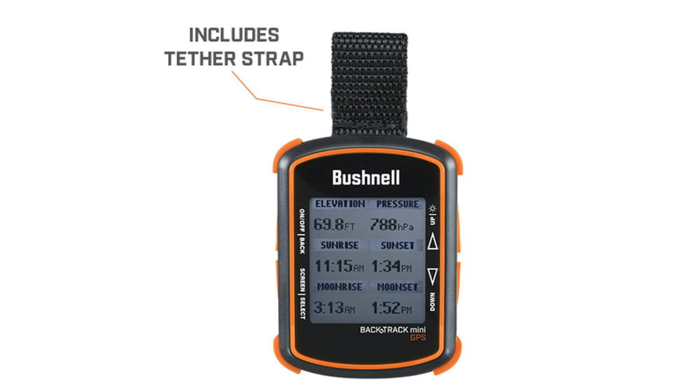 Bushnell BackTrack Mini GPS Trip Navigation, 128x128, Black, GPSBTM