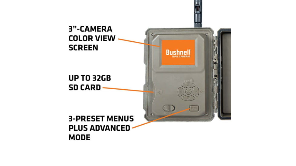 Bushnell CelluCore 30mp Verizon No Glow Treebark Trail Cam, Camo, Box, 119902V