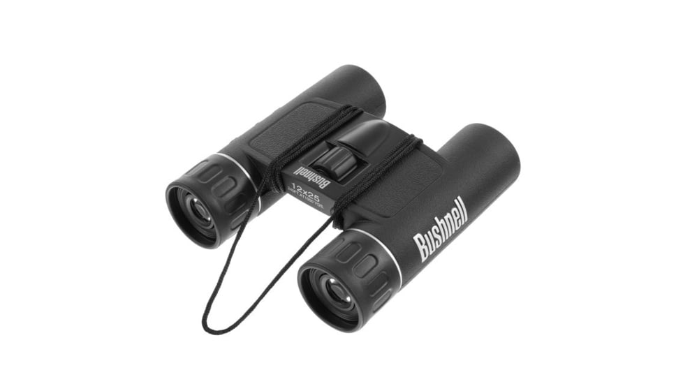 Bushnell Powerview 12x25mm Roof Prism Binoculars, Black, 131225