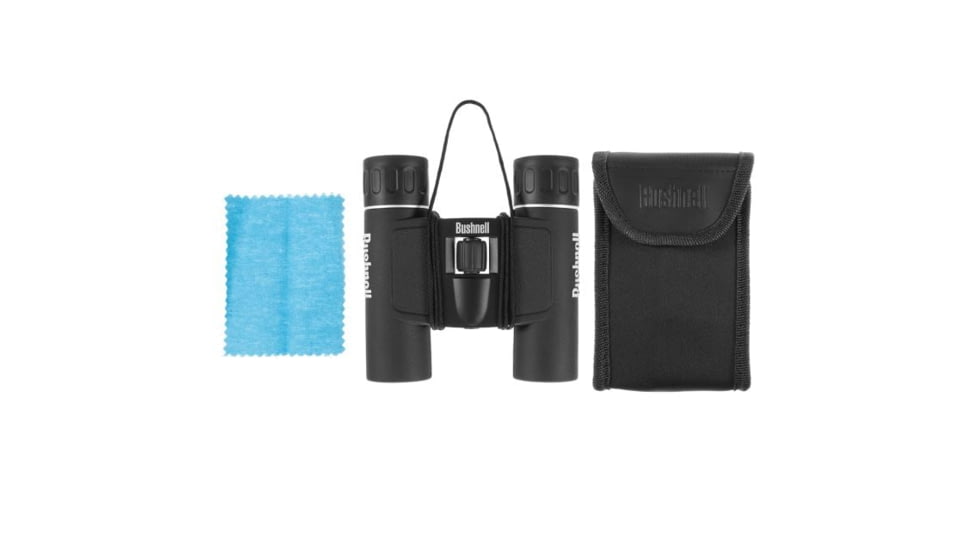 Bushnell Powerview 12x25mm Roof Prism Binoculars, Black, 131225