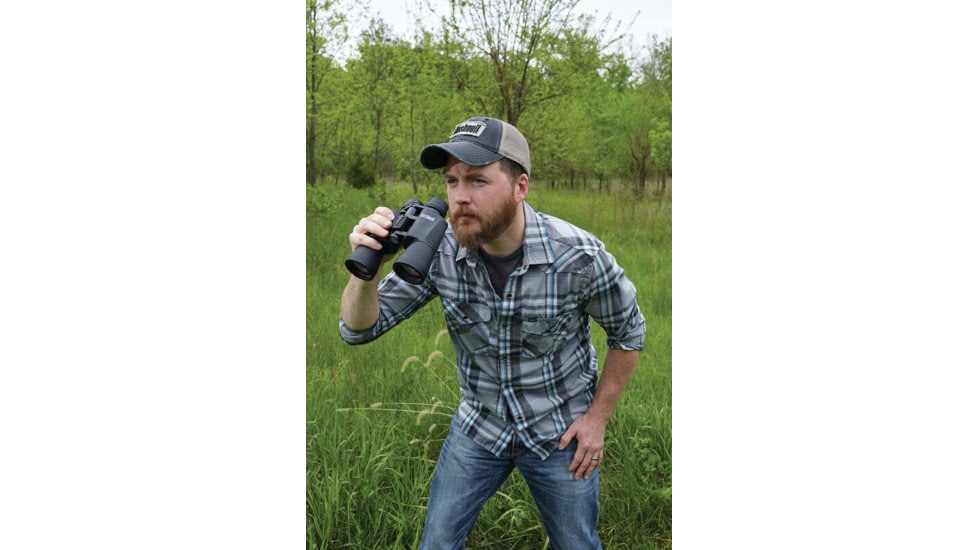 Bushnell PowerView WA 10x50mm Porro Prism Binoculars, Box Pack, Black, 131056