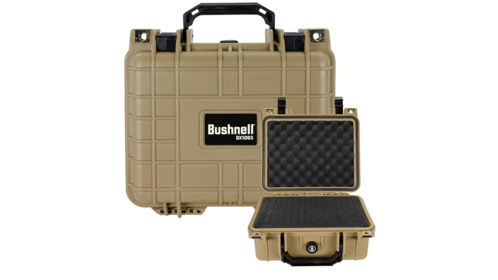 Bushnell Small 10.62in Waterproof Protective Gear Case w/Foam, Tan, BN00022-TAN