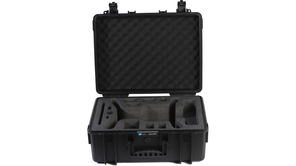B&amp;W International Type 6000 Black Outdoor Case with 3DR Solo Custom Insert, Black, Medium 6000/B/Solo