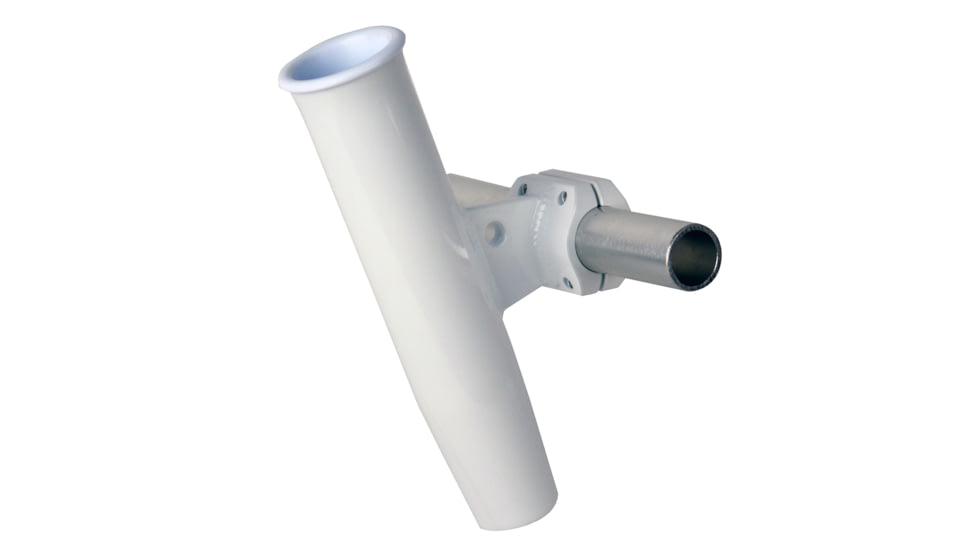 C.E. Smith Aluminum Horizontal Clamp-On Rod Holder 1.66in OD - White Powder Coated w/Sleeve, 53721