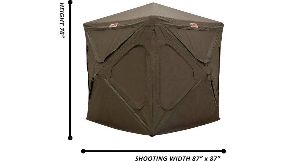 Cage Permanent Hub Blinds Cage R30 Permanent Hub Blind, Olive Tan, 76 x 66 x 66, CBR30T