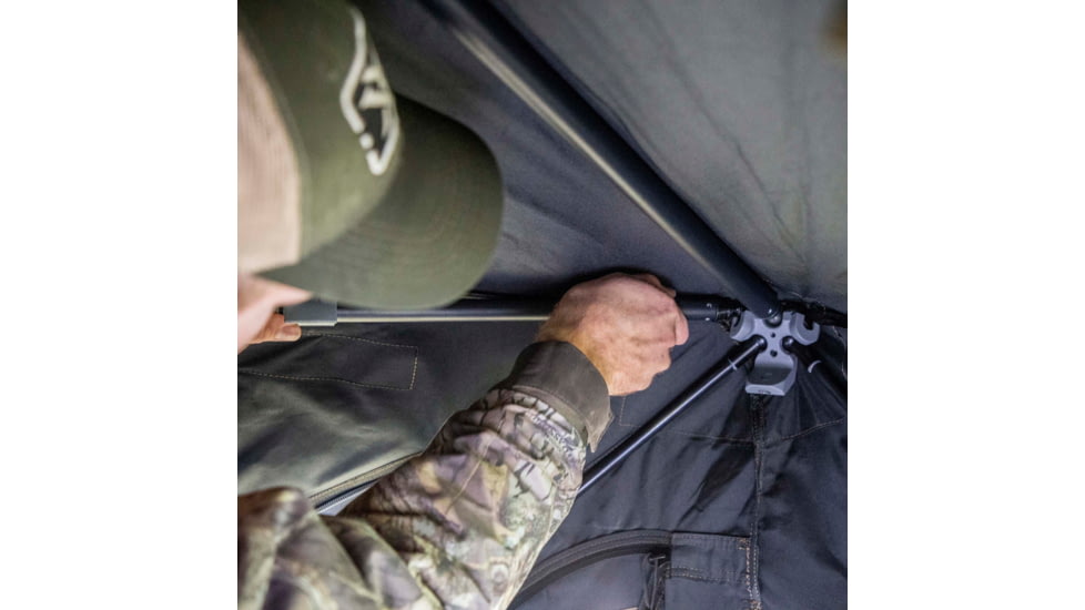 Cage Permanent Hub Blinds Cage Permanent Hub Blinds Cage R30 Permanent Hub Blind, Olive Tan, 3-Person, CBR30T