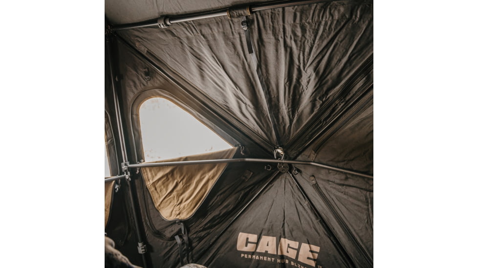 Cage Permanent Hub Blinds Permanent Hub Blinds, Shooting Rail Kit, For Use With R30 Permanent Hub Blind, Attaches Quickly and Easily, 3 pack, Black, CBA702