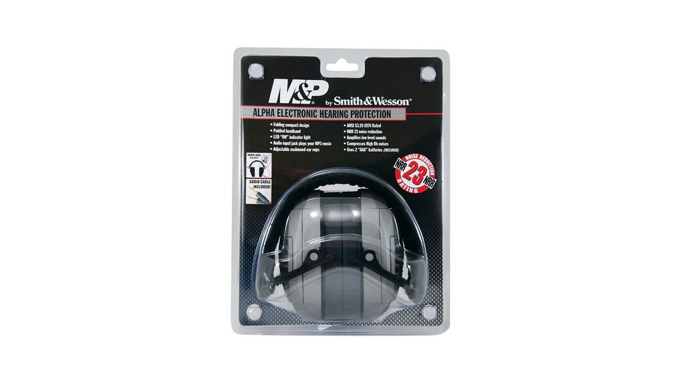 Smith &amp; Wesson Alpha Electronic Ear Muff, 23NRR, 110041