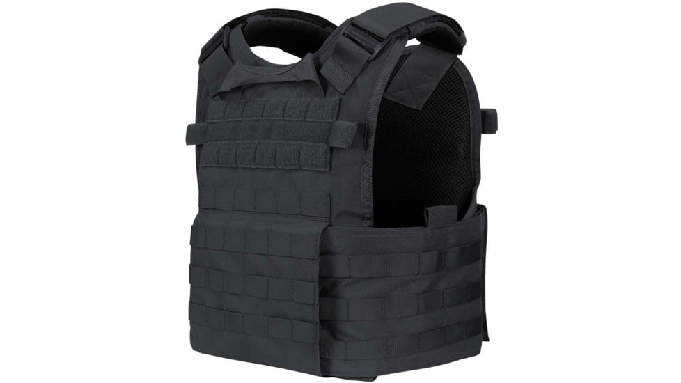 Caliber Armor AR550 11 x 14 Level III+ Body Armor w/ PolyShield Spall Coat and Condor MOPC Package, Black, Medium/2XL, 19-AR550-MOPC-1114-SPC-BK