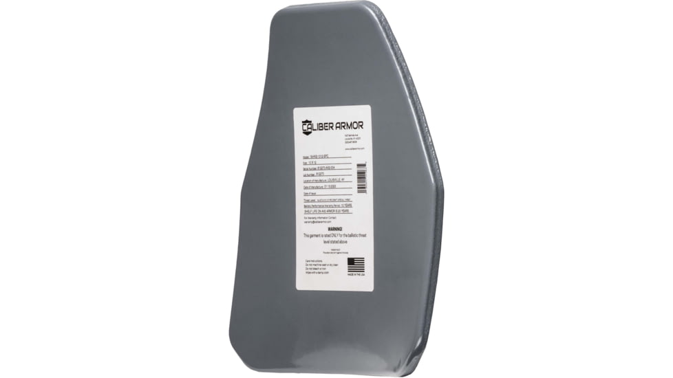 Caliber Armor AV2 Multi-Curve RF2 Body Armor w/ Polyshed Protection, Shooters Cut, Caliber Gray, 10 X 12, 19-AV2-1012-SPC