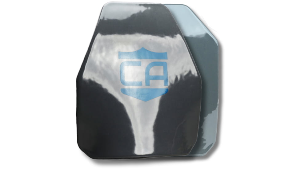 Caliber Armor AR550 Level III+ PolyShield Armor Plate - Pack of 2, Shooter/SAPI Cut, Multi-Curved, 10x12 inch, 19-AR550-1012-SH-SAPI-SPC-SET