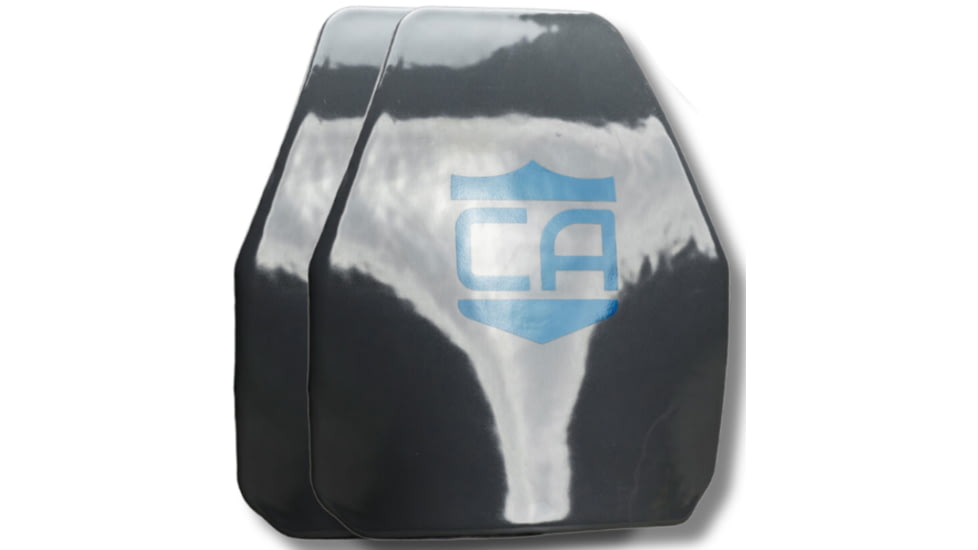 Caliber Armor AR550 Level III+ PolyShield Armor Plate - Pack of 2, Shooter Cut, Multi-Curved, 10x12 inch, 19-AR550-1012-SPC-SET