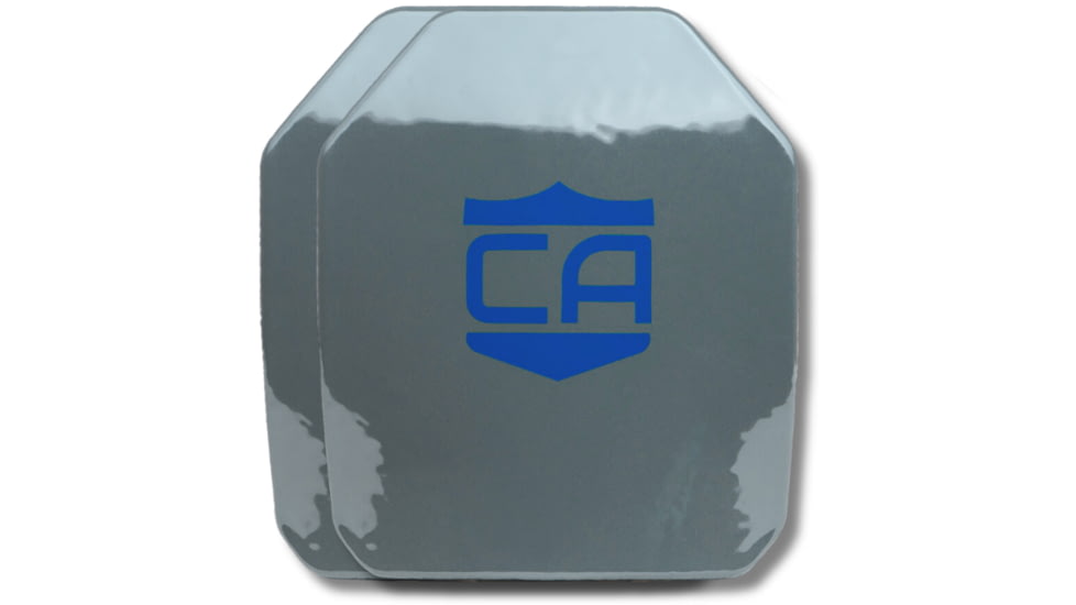 Caliber Armor AR550 Level III+ PolyShield Armor Plate - Pack of 2, SAPI Cut, Multi-Curved, 10x12 inch, 19-AR550-1012S-SPC-SET