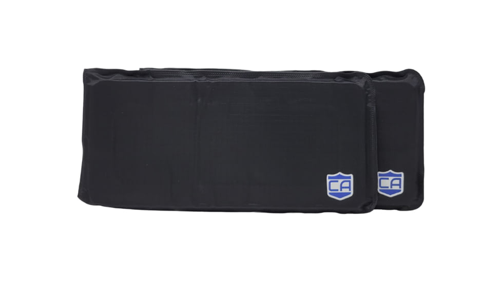 Caliber Armor CaliberX Level IIIA DuPont Kevlar Soft Armor Side Plate - Pack of 2, 4.5x10 inch, Black, Non-Curved, SAPI, 19-CALX-4.5X10-SP