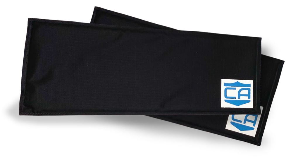 Caliber Armor CaliberX Level IIIA DuPont Kevlar Soft Armor Side Plate - Pack of 2, 4x6 inch, Black, Non-Curved, SAPI, 19-CALX-4X6-SP