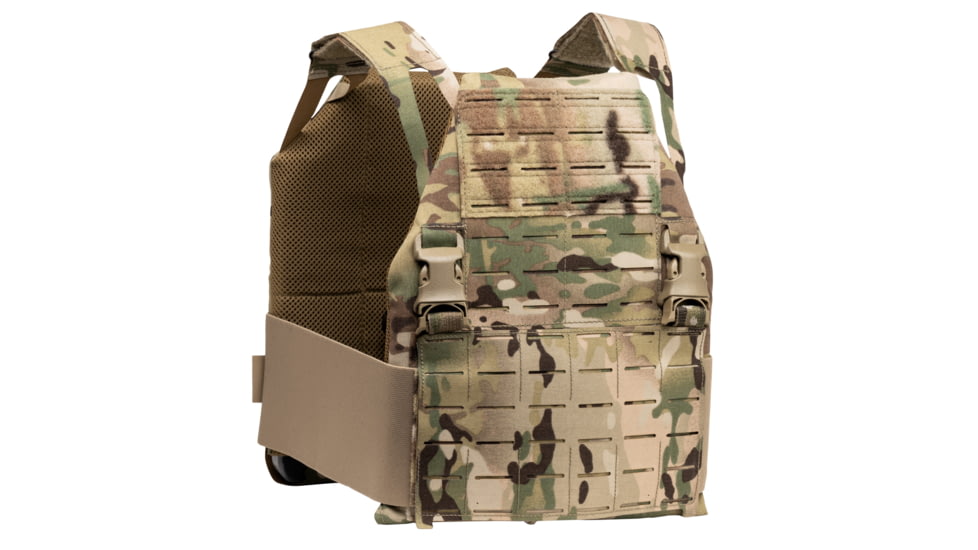 Caliber Armor DV8 Plate Carrier, Shooters Cut Front and Back, Large, MultiCam, 10 x 12, 19-DV8-LCB-MC