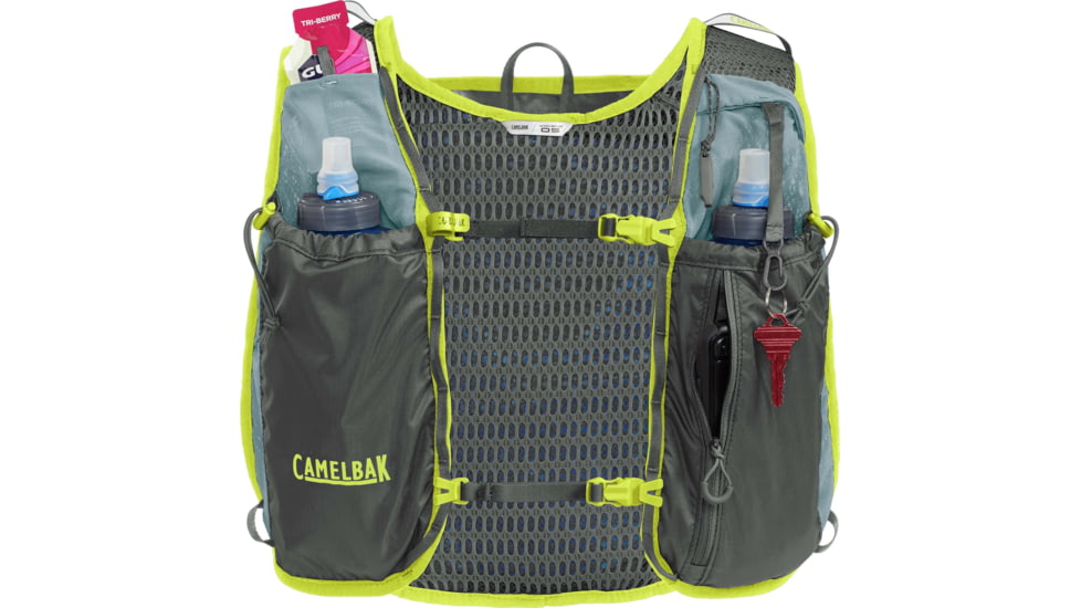 CamelBak Circuit Run Vest - Womens, Graphite/Limeade, One Size, 2825002000