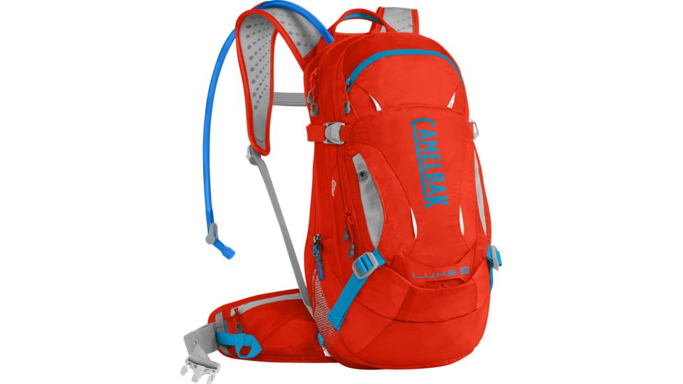 CamelBak L.U.X.E LR 14 Hydration Pack, 11 L, Cherry Tomato/Atomic Blue, 1113602000