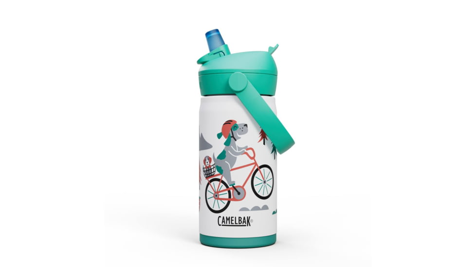 CamelBak Thrive Flip Straw Kids VSS, Biking Dogs, .35L / 12 oz, 2861104035