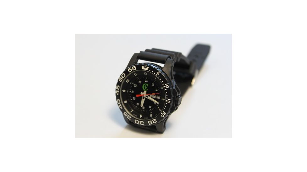 Cammenga Traser P6600 Tritium Military Watch w/Silicone Wrist Band,Black CAM6600 Silicone