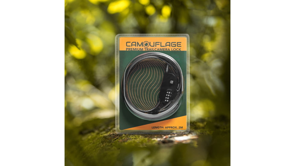 Camouflage Trailcamera Lock, Black-Silver, Medium, 12121201