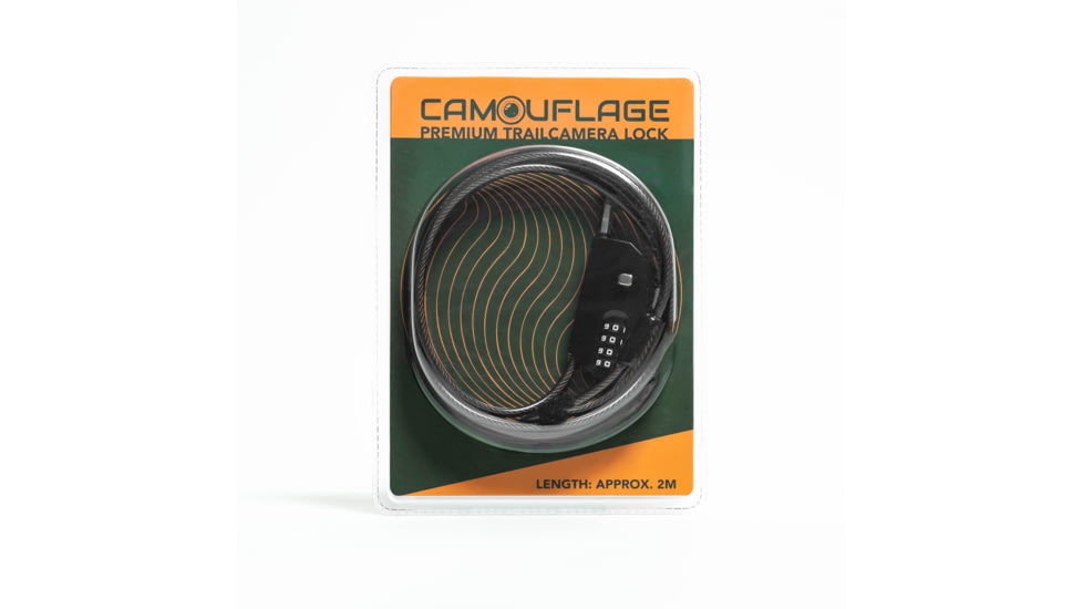 Camouflage Trailcamera Lock, Black-Silver, Medium, 12121201