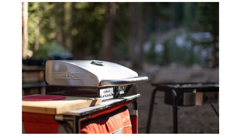 Camp Chef 14x16in Deluxe Stainless Steel BBQ Grill, 1 Burner, Box Accessory, Stainless, BB30LS