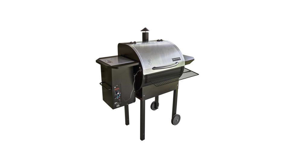 CAMP CHEF Browning Pellet Grill &amp; Smoker Ltd, Silver/Black, N/A PG24LTD