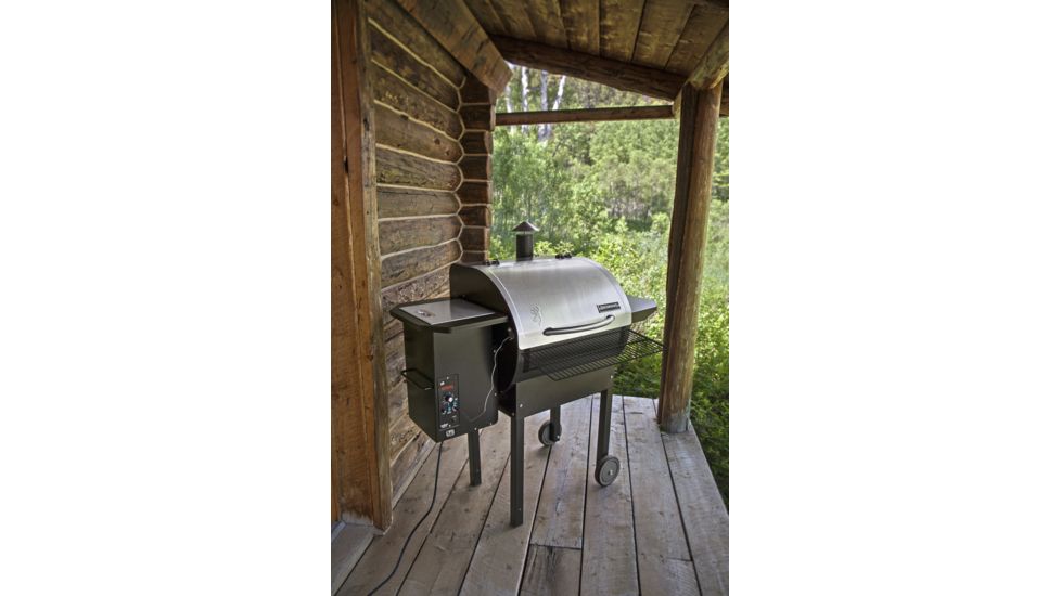 CAMP CHEF Browning Pellet Grill &amp; Smoker Ltd, Silver/Black, N/A PG24LTD