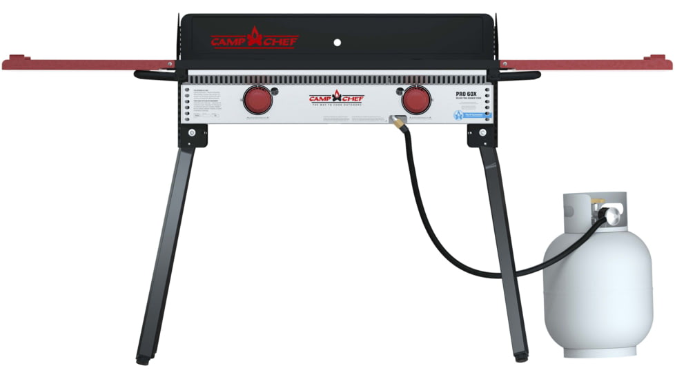 Camp Chef Pro 60X - 2 Burner Stove, Black and Red, PRO60X