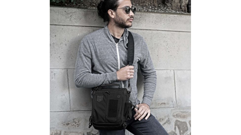 Cannae Loculus Satchel Bag, Black, Medium CPG-BP-SSP-M-B