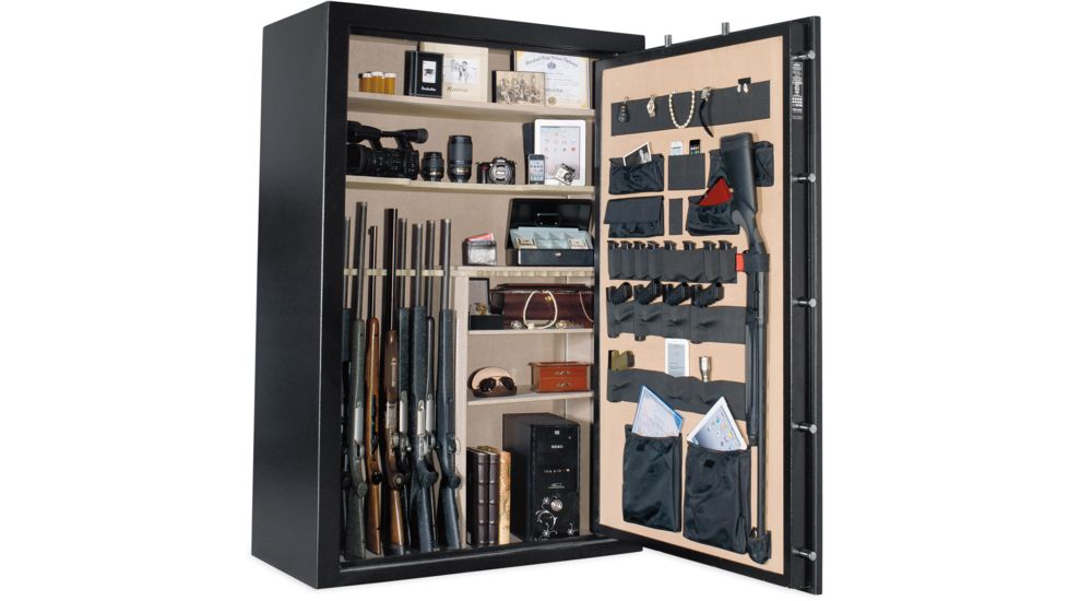 Cannon Safe Armory A64 80 Gun Safe, 72x48x30in - Hammertone Black/Chrome A64-H1FDC-13