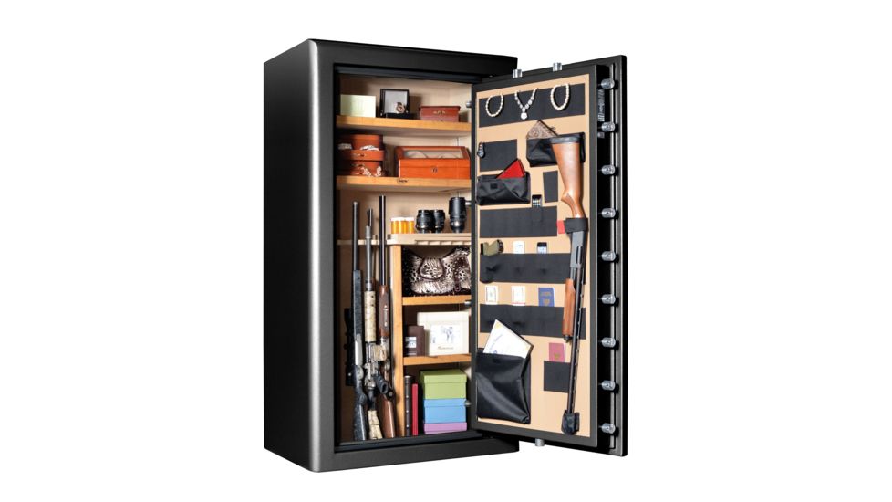 Cannon Safe Commander Safe 36 Gun, Hammertone Black/Chrome, 36 gun CO43-H1FDC-15