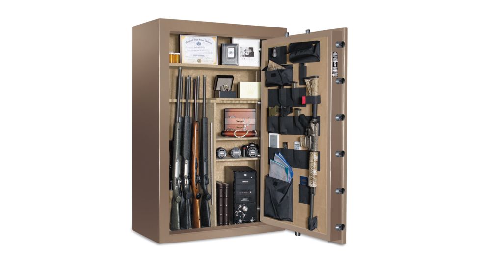 Cannon Safe Safe 36 Gun, Hammertone Beige/Chrome, 36 gun CA33-H3FDC-15