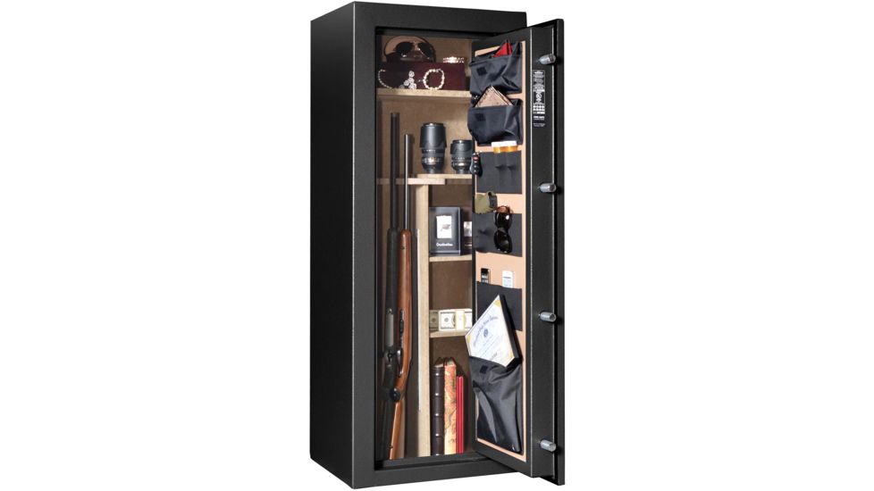 Cannon Safe Scout S14 24 Gun Electronic Safe, 59x24x18in - Hammertone Black/Chrome S14-H1TEC-13