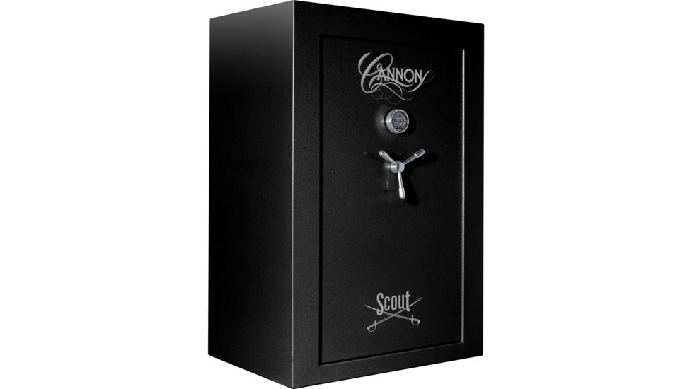 Cannon Safe Scout S40 64 Gun Electronic Safe, 59x40x28in - Hammertone Black/Chrome S40-H1TEC-13