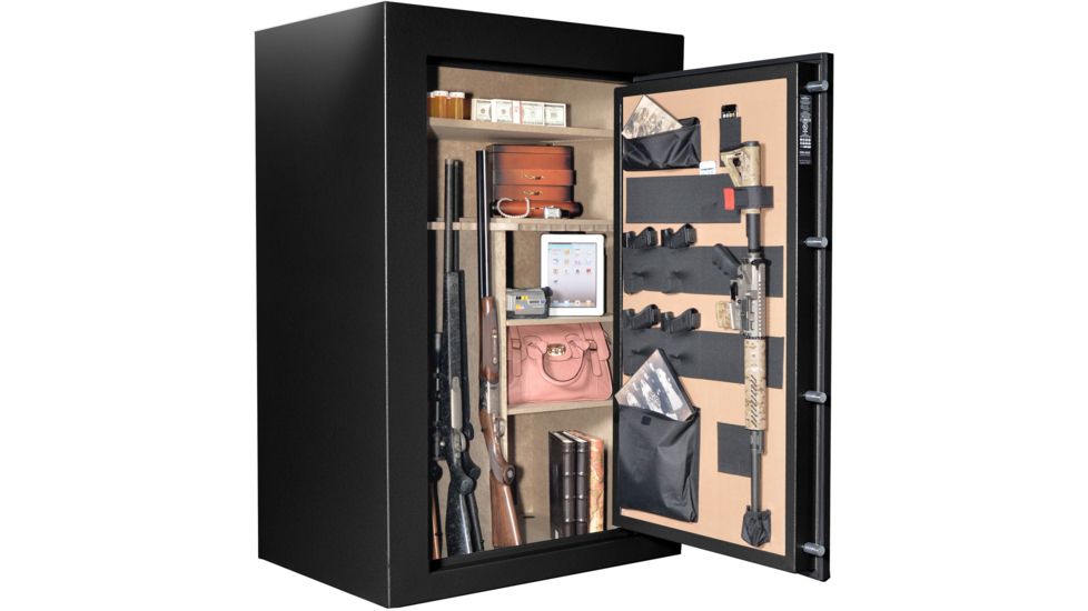 Cannon Safe Scout S40 64 Gun Electronic Safe, 59x40x28in - Hammertone Black/Chrome S40-H1TEC-13