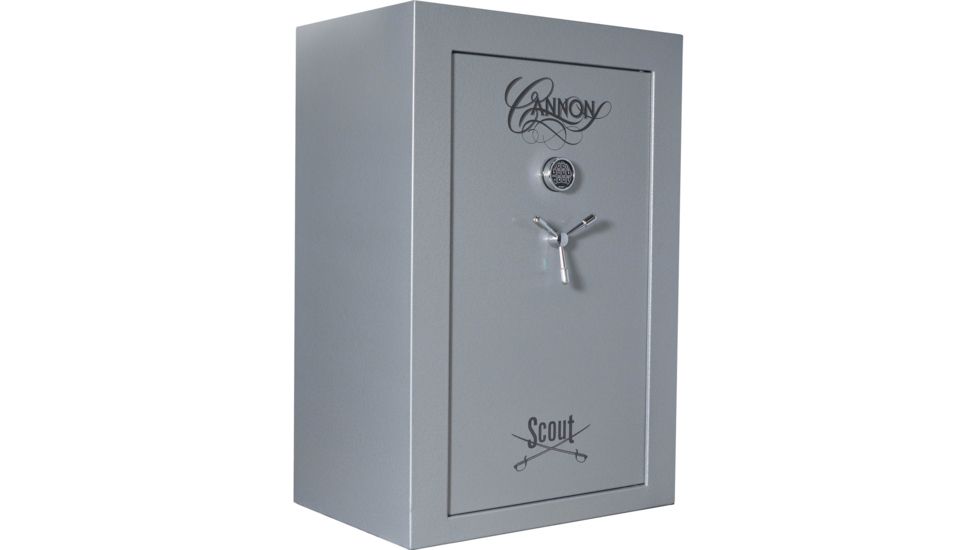 Cannon Safe Scout S40 64 Gun Electronic Safe, 59x40x28in - Hammertone Gray/Chrome S40-H2TEC-13