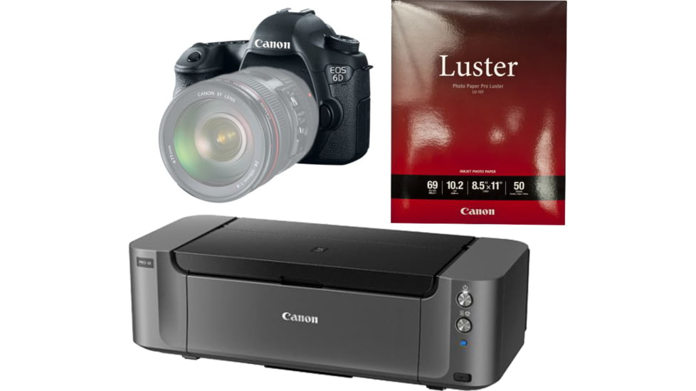 Canon Pixma PRO-10 Printer, Photo Paper, and EOS 6D Camera
