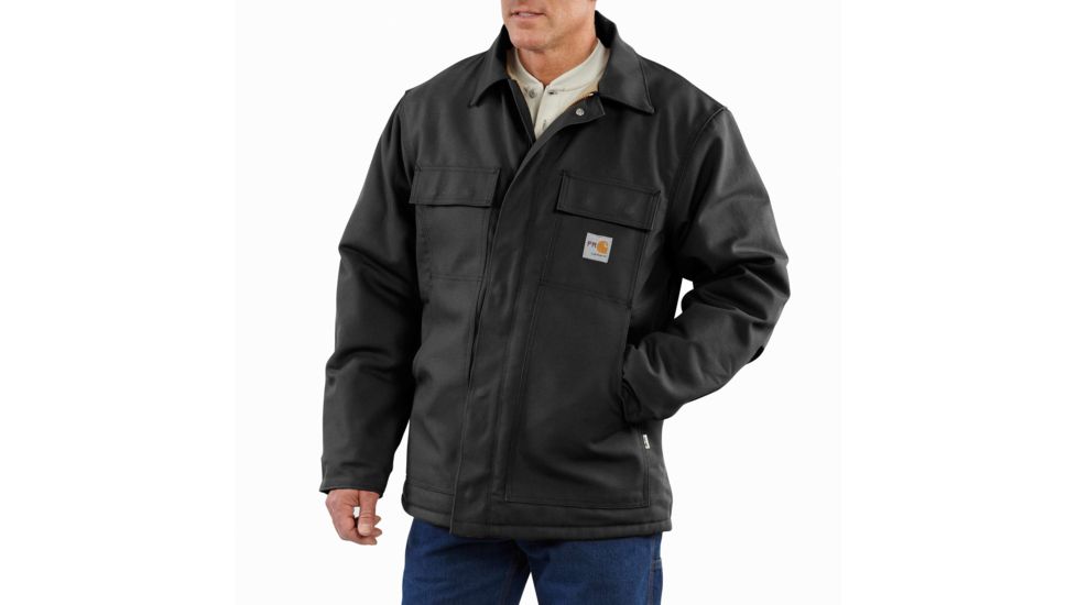 Carhartt Flame-Resistant Duck Traditional Coat, Black, Large/Regular 101618-001-REG-L