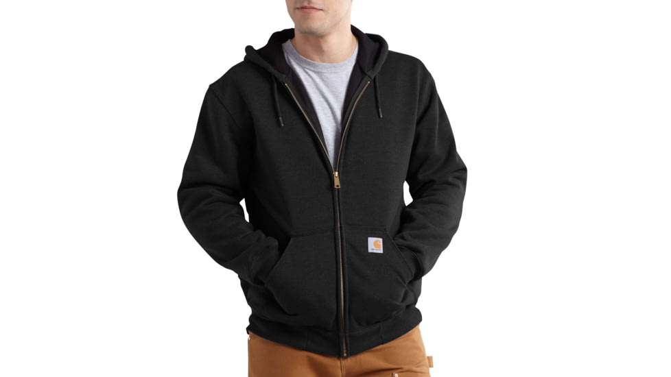 Carhartt RD Rutland Thrml Lnd Hdd Zfnt Swtsh-Mens, Black, 4XLarge, Tall, 100632-001-TLL-4XL
