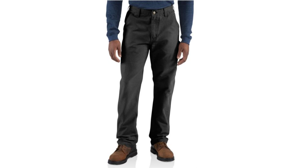 Carhartt Weathered Duck Dungaree Pant - Men's-Black-34 Waist-Regular Inseam