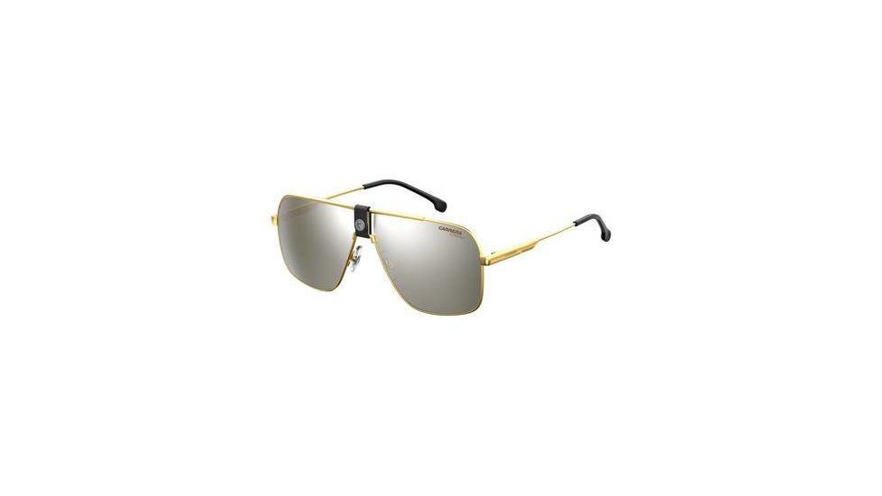 Carrera 1018/S Sunglasses CA1018S-0RHL-T4-6311 - Gold / Black Frame, Silver Mirror Lenses, Lens Diameter 63mm, Distance Between Lenses 11mm