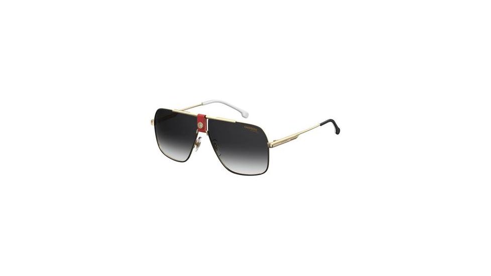 Carrera 1018/S Sunglasses CA1018S-0Y11-9O-6311 - Gold/Red Frame, Dark Gray Gradient Lenses, Lens Diameter 63mm, Distance Between Lenses 11mm